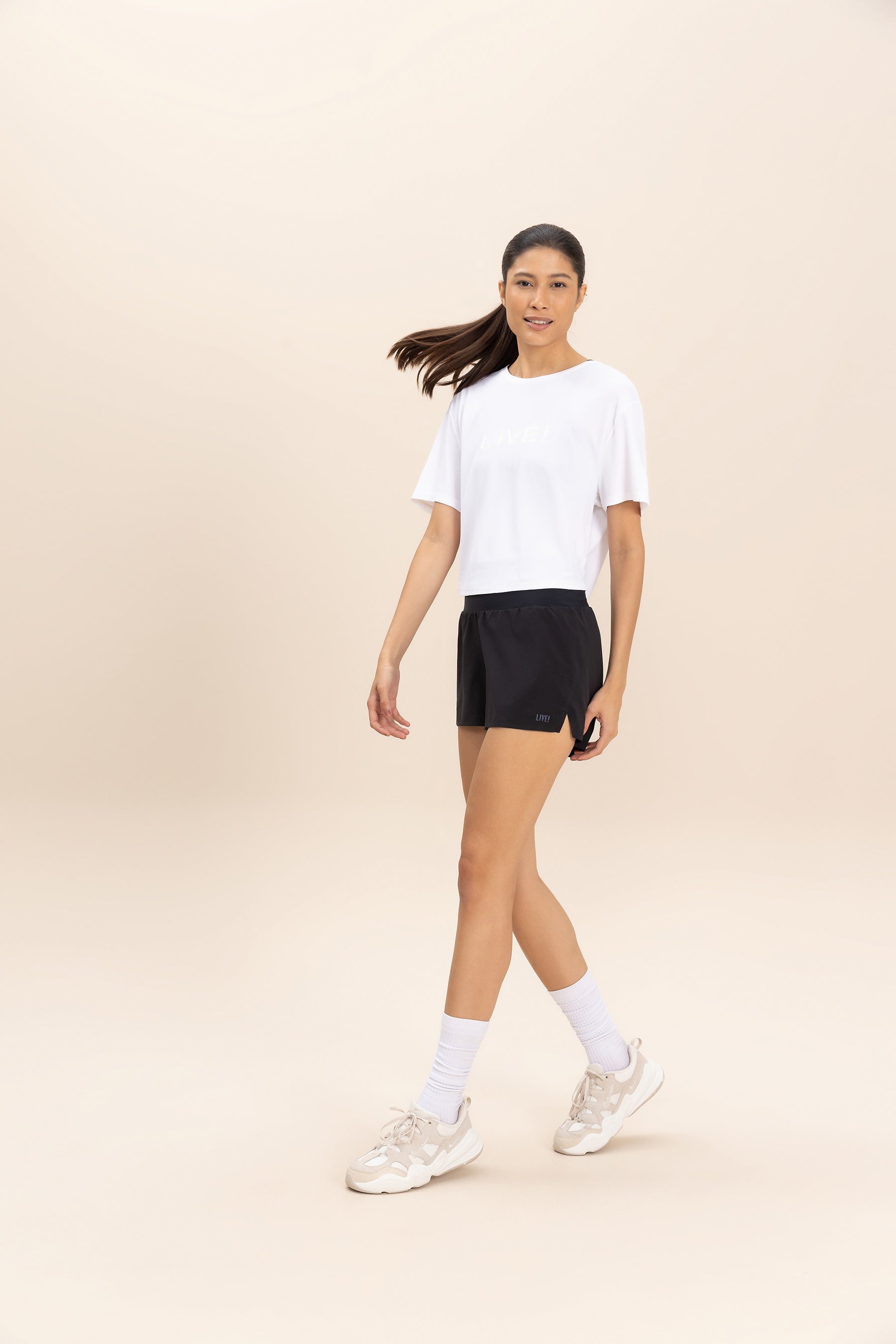 Comfort Cropped T-Shirt for Women - Soft Breathable Cotton Summer Casual Tee - Perfect for Yoga, Beach & Everyday Wear