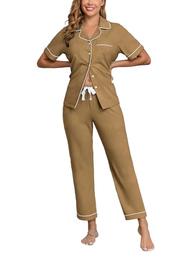 Olive Green-short Sleeve Pjs
