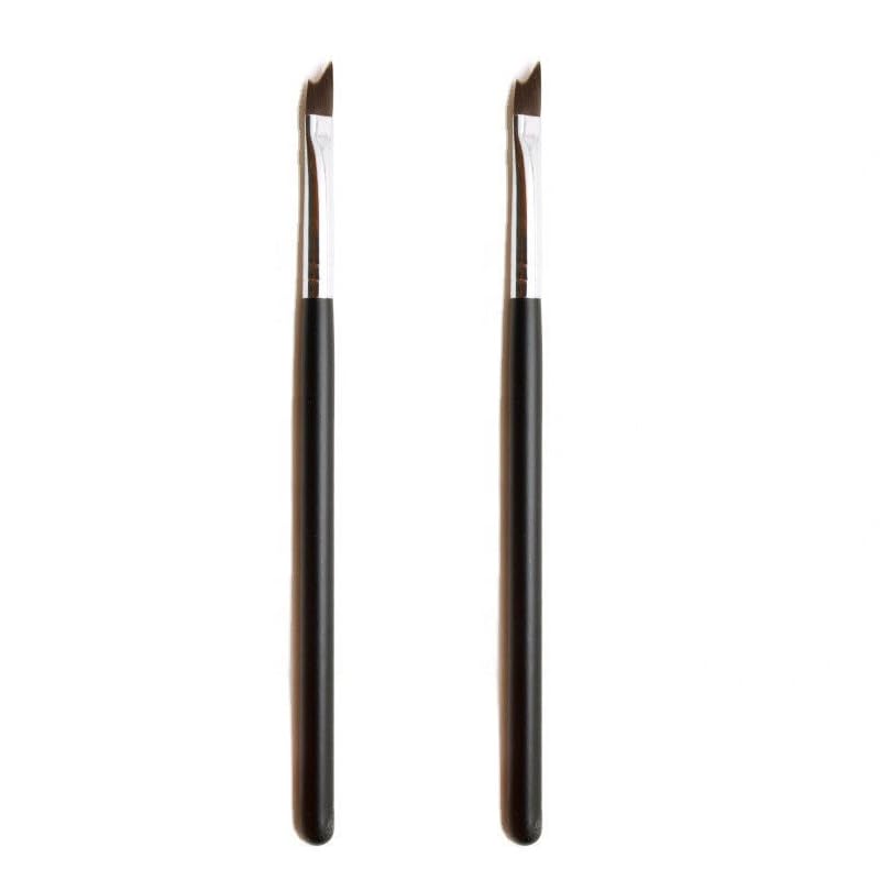 Premium BLACK French Nail Brushes Set - 2PC Professional Manicure Tools for Nail Art, Ombre & Painting - Round Smudger Brush with Ergonomic Handle - Perfect for Salon, Home Nail Care & DIY Nail Designs