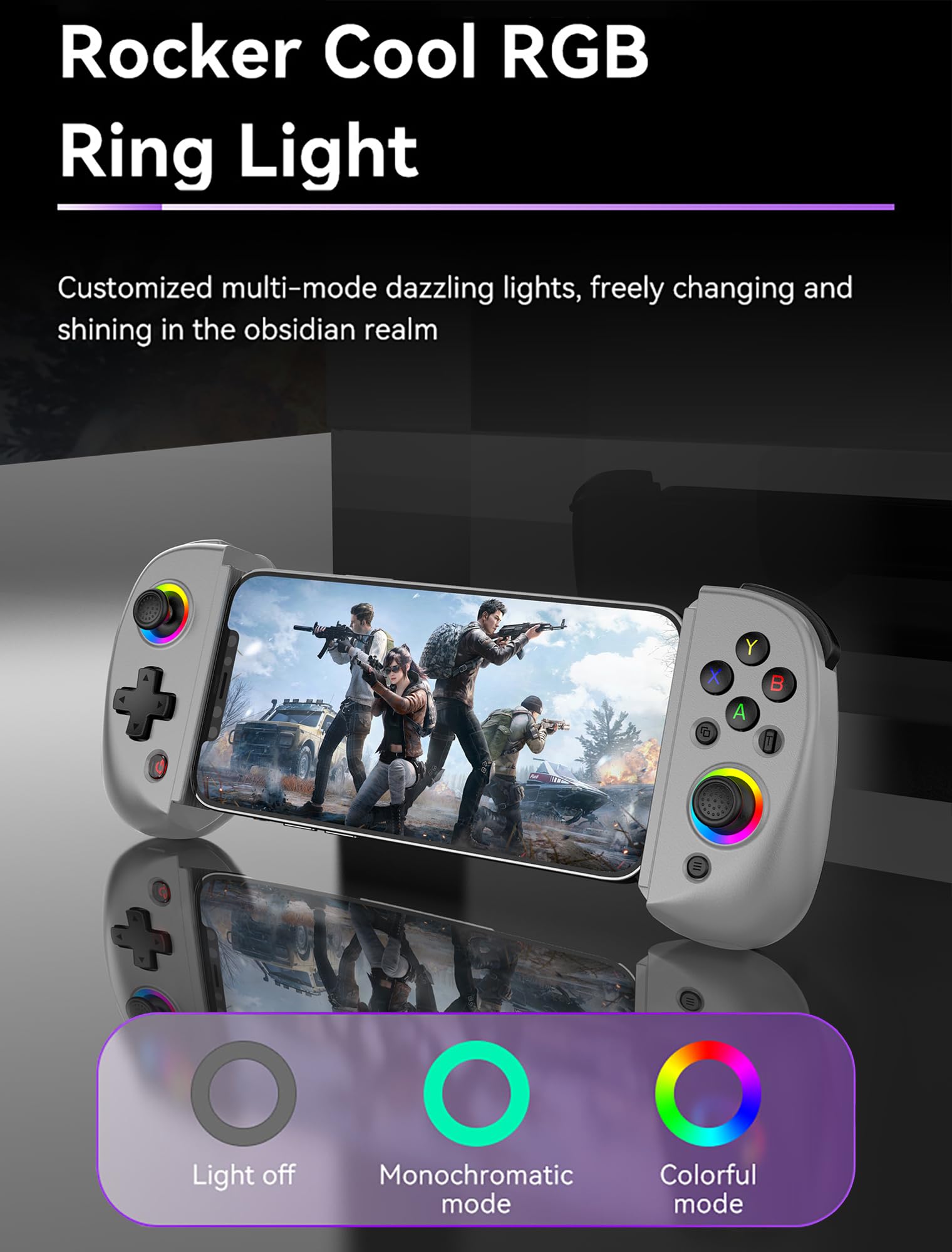 Wireless Controller for iPad/iPhone/Android/PC/Switch - RGB Gamepad for Cloud Gaming & Streaming