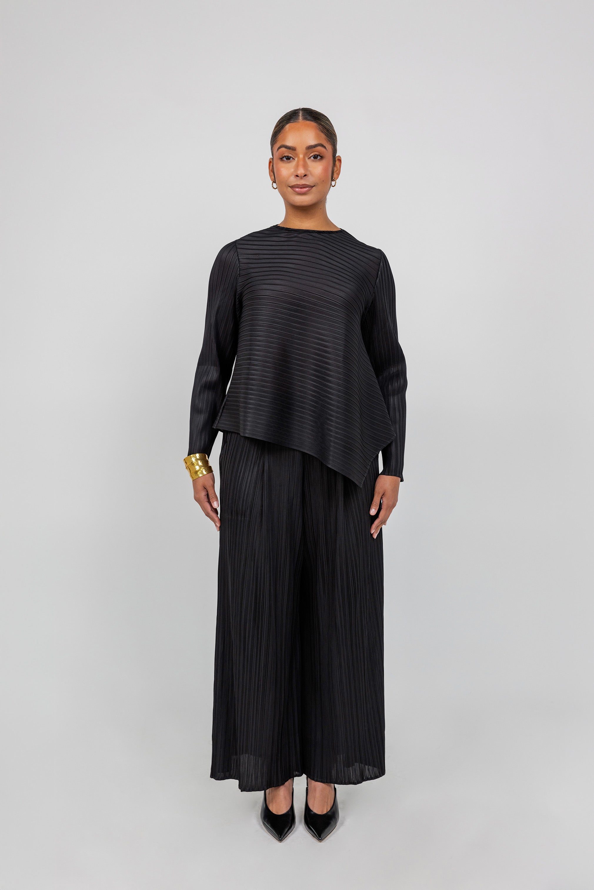 Stylish Pleated Asymmetric Tops for Women - Trendy Ruffled Blouse for Casual & Party Wear - Perfect for Date Night, Office & Special Occasions