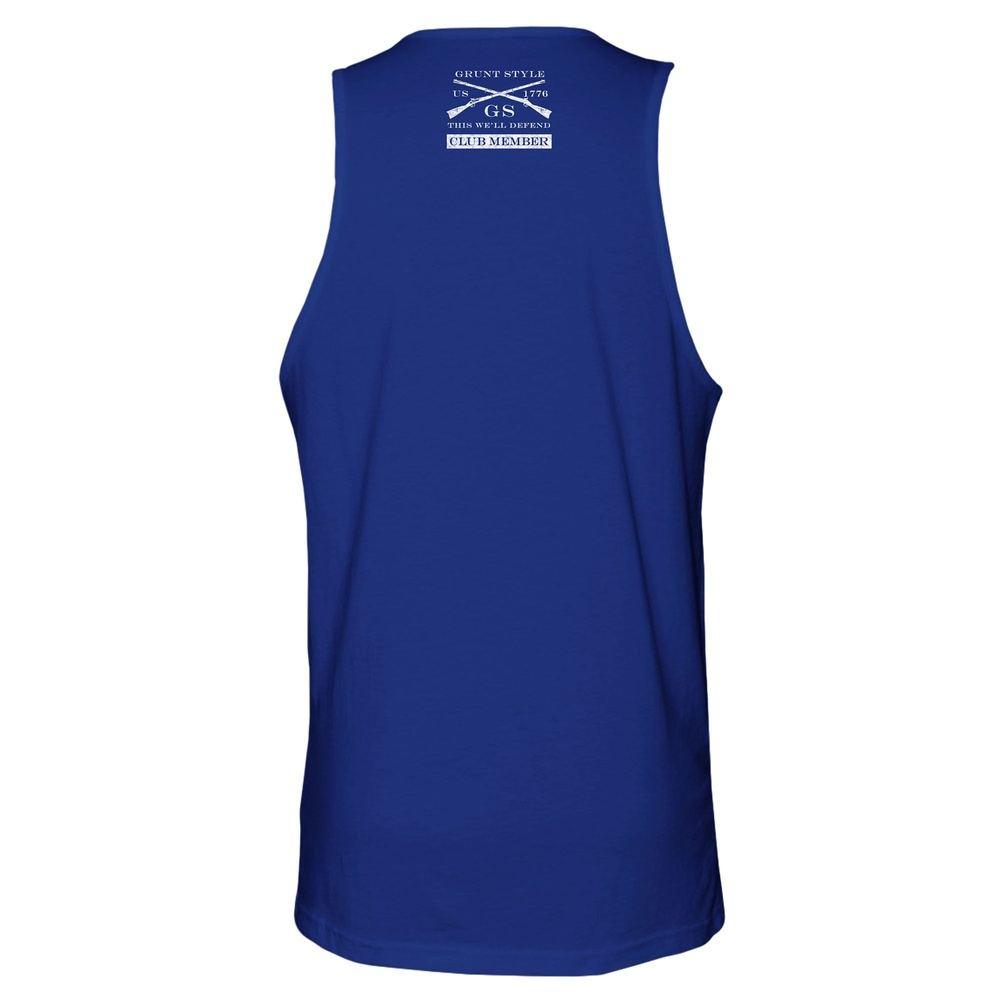Men's Funny Sarcastic 'F*ck Around and Find Out' Graphic Tank Top - Royal Blue - Gym Workout & Casual Streetwear