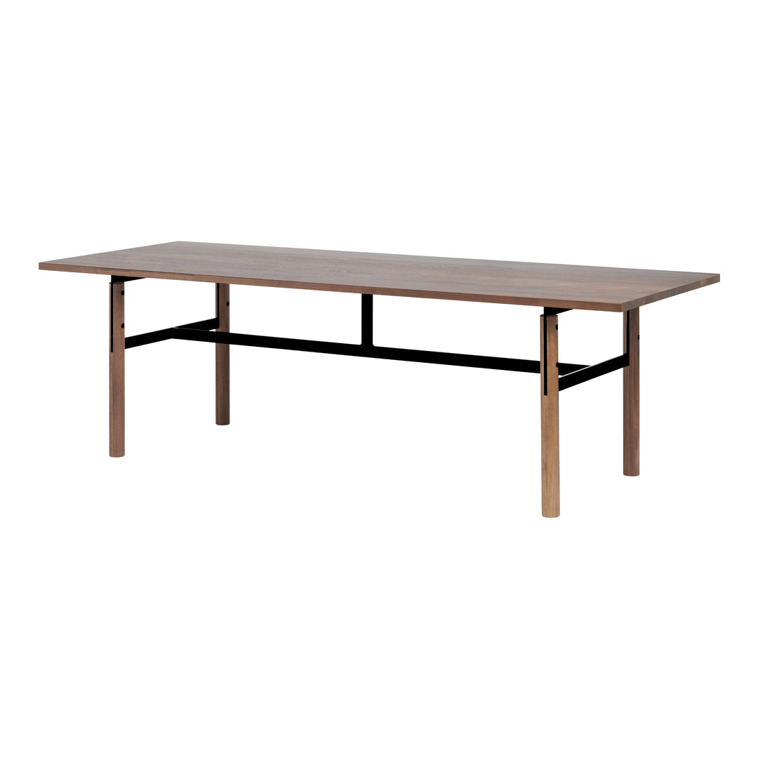 Modern Beam Dining Table - Solid Wood Farmhouse Style for Kitchen & Dining Room - Perfect for Family Gatherings & Entertaining Guests