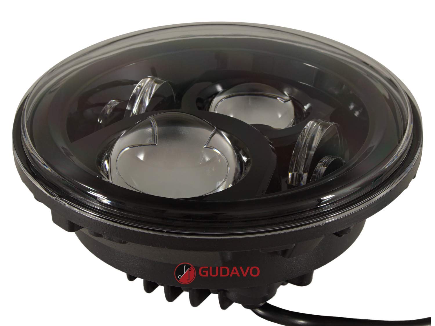 7 Inch Super Bright LED Headlight with Anti-Scratch Lens - Osram Headlamp Compatible for Harley Davidson, Jeep Wrangler JK LJ CJ - Perfect for Night Off-Roading & Urban Commuting