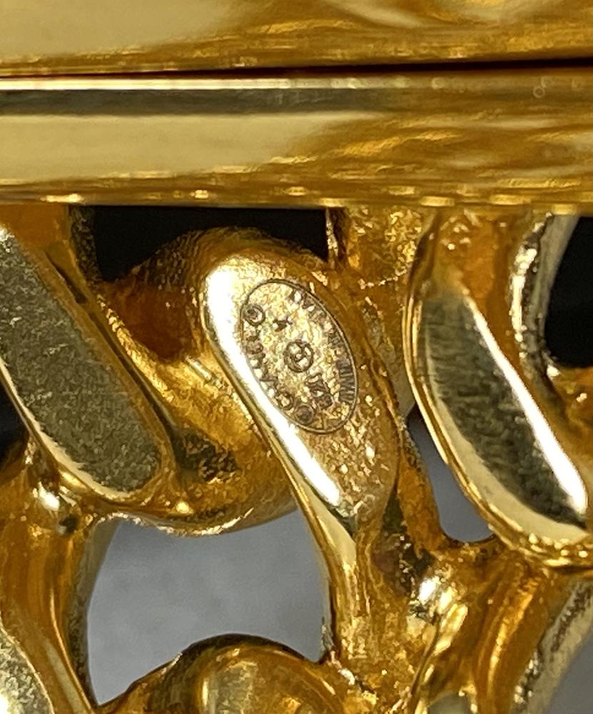 Chanel 2020K CC Gold Braided Chain Hinge Clamper Cuff Bracelet for Women - Luxury Fashion Jewelry Gift for Birthday, Anniversary & Special Occasions