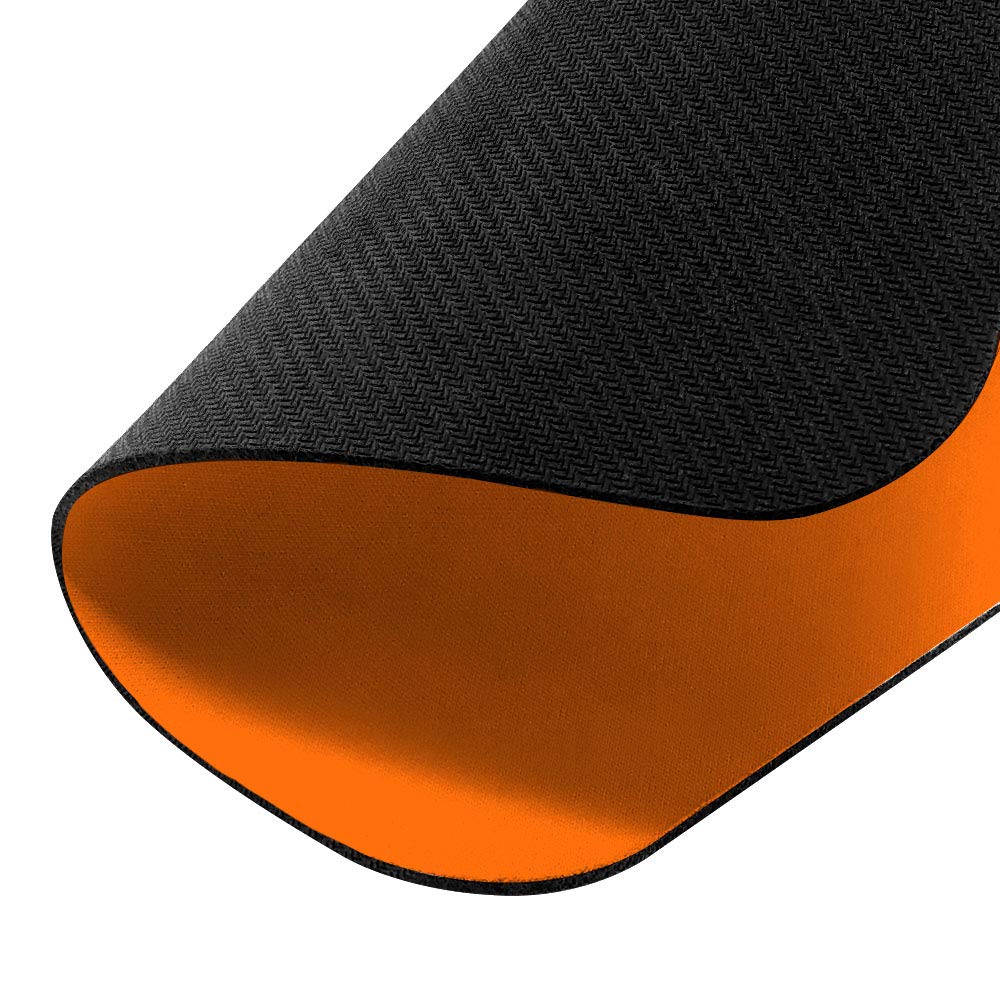 FINCIBO Extra Large Non-Slip Rectangle Mouse Pad - Orange Gaming Mousepad for PC, Laptop, Office & Home Use - Perfect for Work, Gaming & Computer Desks