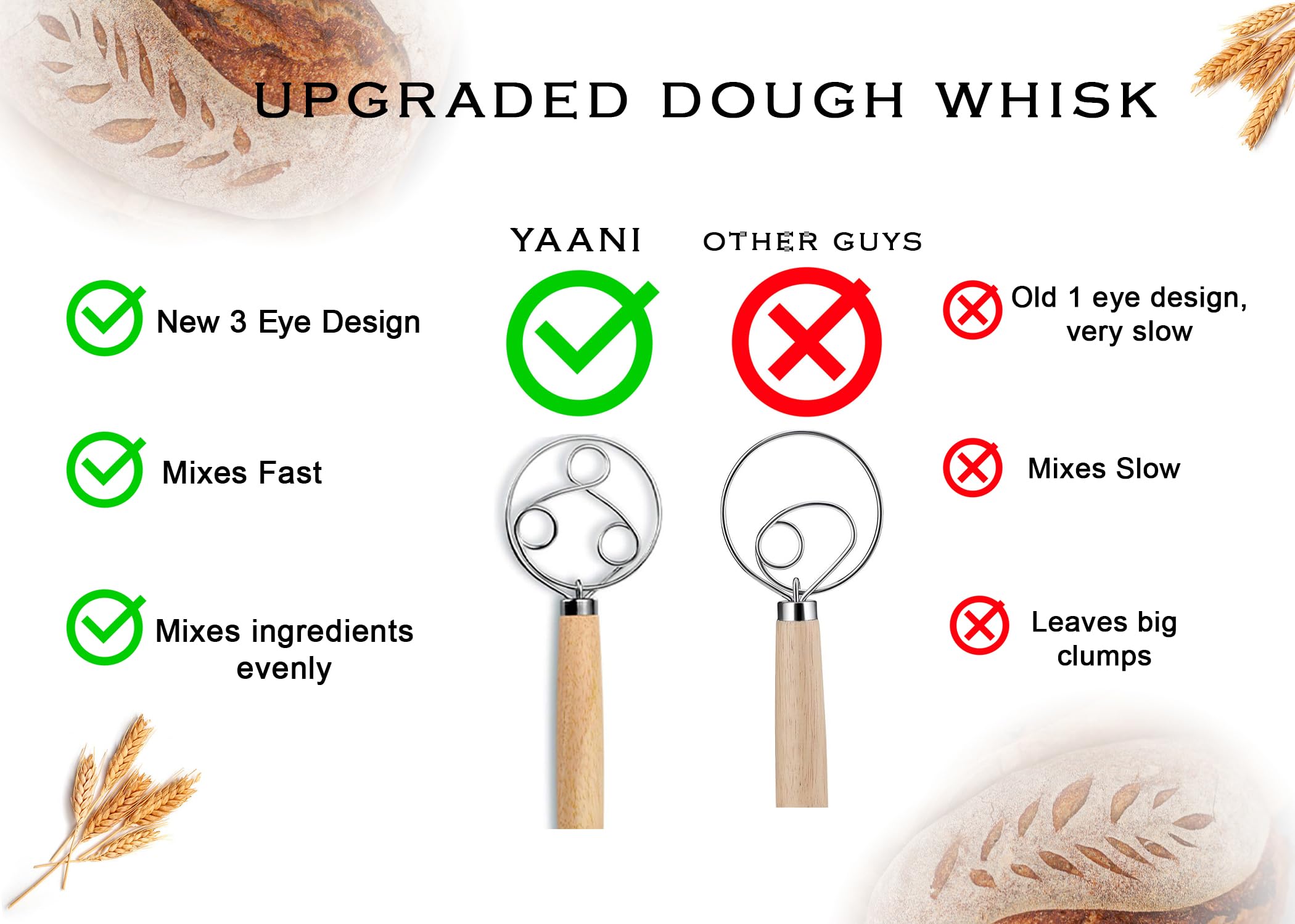 YAANI Sourdough Starter Kit - Complete Bread Baking Supplies Set with 2 Banneton Proofing Baskets (Round & Oval), Dough Whisk, Scoring Tool, Metal & Silicone Scrapers - Premium Artisan Baking Tools for Homemade Sourdough Bread | Perfect for Beginners & Professional Bakers