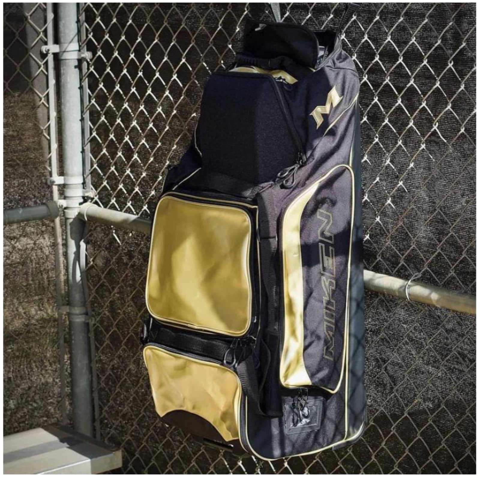Miken Championship Fastpitch Wheeled Softball Bag 22F - Durable Travel Gear for Women & Girls, Perfect for Tournaments, Practice & Team Sports Equipment Storage