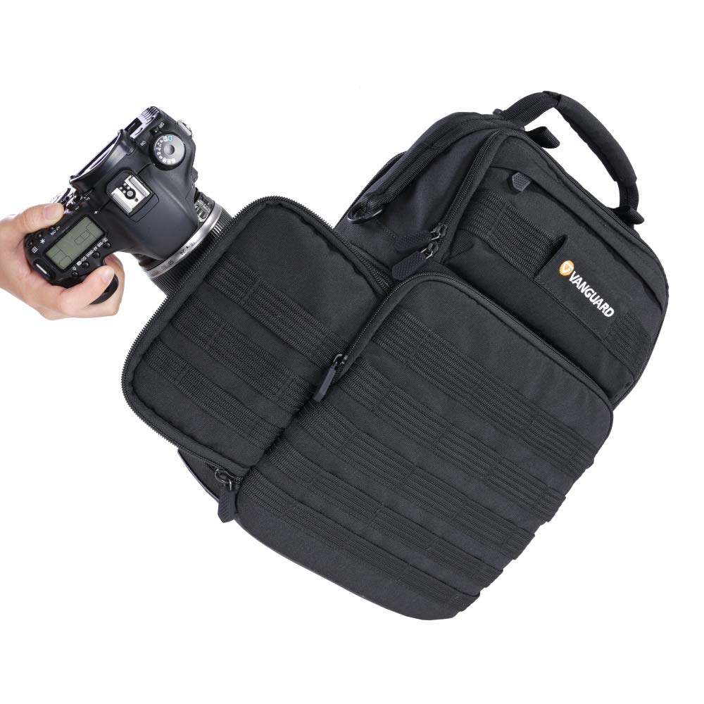 VANGUARD VEO Range T37M Tactical Backpack for Mirrorless Cameras - Black | DSLR Camera Bag for Travel & Outdoor Photography | Waterproof & Durable Camera Backpack for Sony, Canon, Nikon, Fujifilm