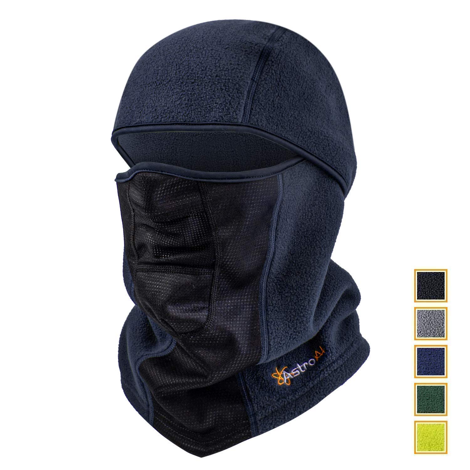 AstroAI Ski Mask Balaclava - Windproof & Breathable Cold Weather Face Cover for Men & Women | Superfine Polar Fleece (Gray + Navy Blue Bundle) | Perfect for Skiing, Snowboarding, Motorcycling & Winter Outdoor Activities