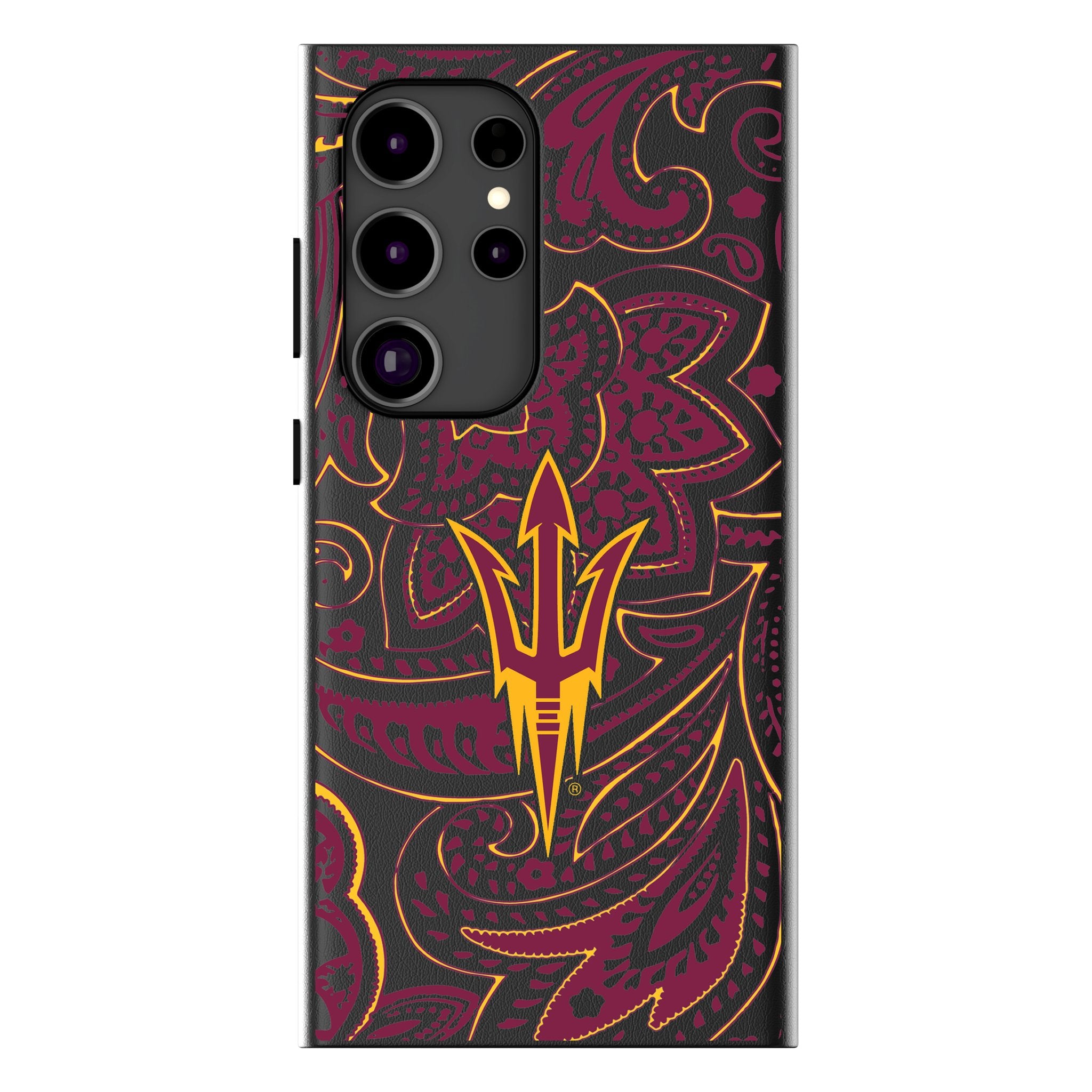 Arizona State University Sun Devils Paisley MagSafe Compatible Phone Case for Samsung Galaxy S23/S22/S21 - Perfect for Game Days & Campus Life