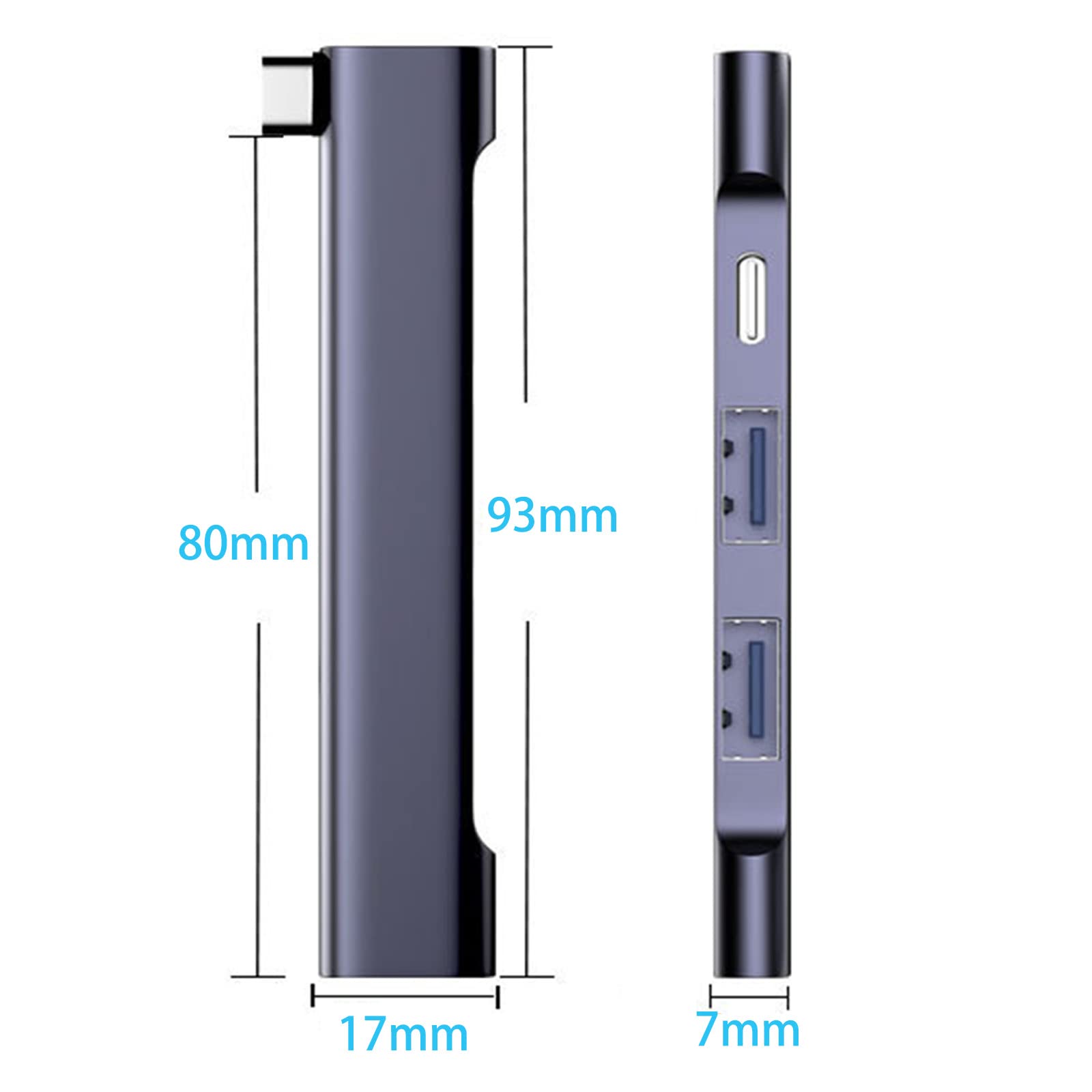 4-in-1 USB C Hub with 60W Fast Charging - USB 3.0 & 2.0 Ports Adapter for MacBook Air/Pro, iPad Pro, Laptops - Compact Multi-Port Splitter for Home Office & Travel Accessories