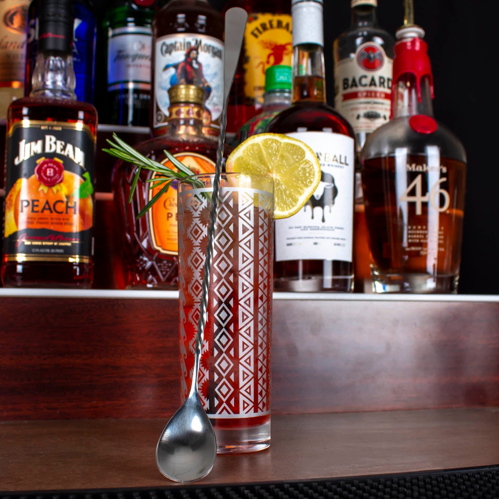 BarConic® Professional Bar Spoon with Twisted Handle & Teardrop End - Perfect for Mixing Cocktails, Stirring Drinks, and Bartending at Home or Bars