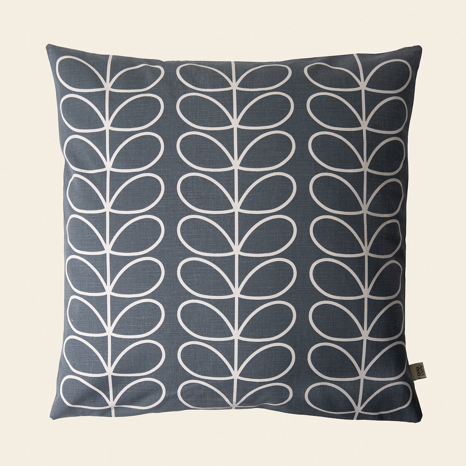 Small Linear Stem Cushion in Cool Grey - Modern Home Decor for Sofa, Bed & Office Chair - Comfortable & Stylish Pillow for Living Room, Bedroom & Workspace