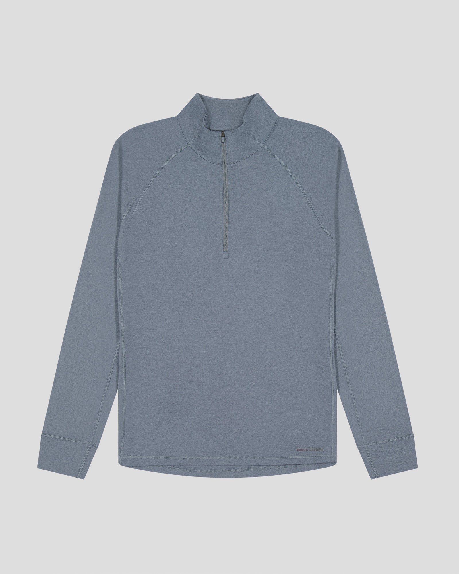 Men's K Merino 250 Quarter Zip Long Sleeve Base Layer - Lightweight Thermal Shirt for Hiking, Skiing & Outdoor Activities - Moon Color
