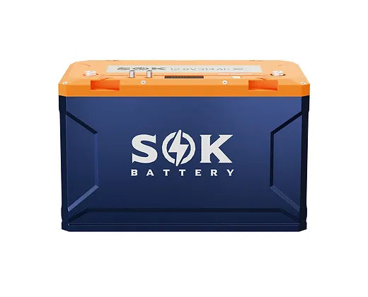 SOK 12V 314Ah LiFePO4 Lithium Battery with Built-in Heater & Bluetooth - Perfect for RV, Marine, Solar Power & Off-Grid Energy Storage