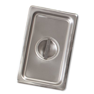 1/9 Size Browne Steam Pan Cover - Solid Stainless Steel Lid for Commercial Kitchen & Food Service - Perfect for Steam Tables, Buffets & Catering