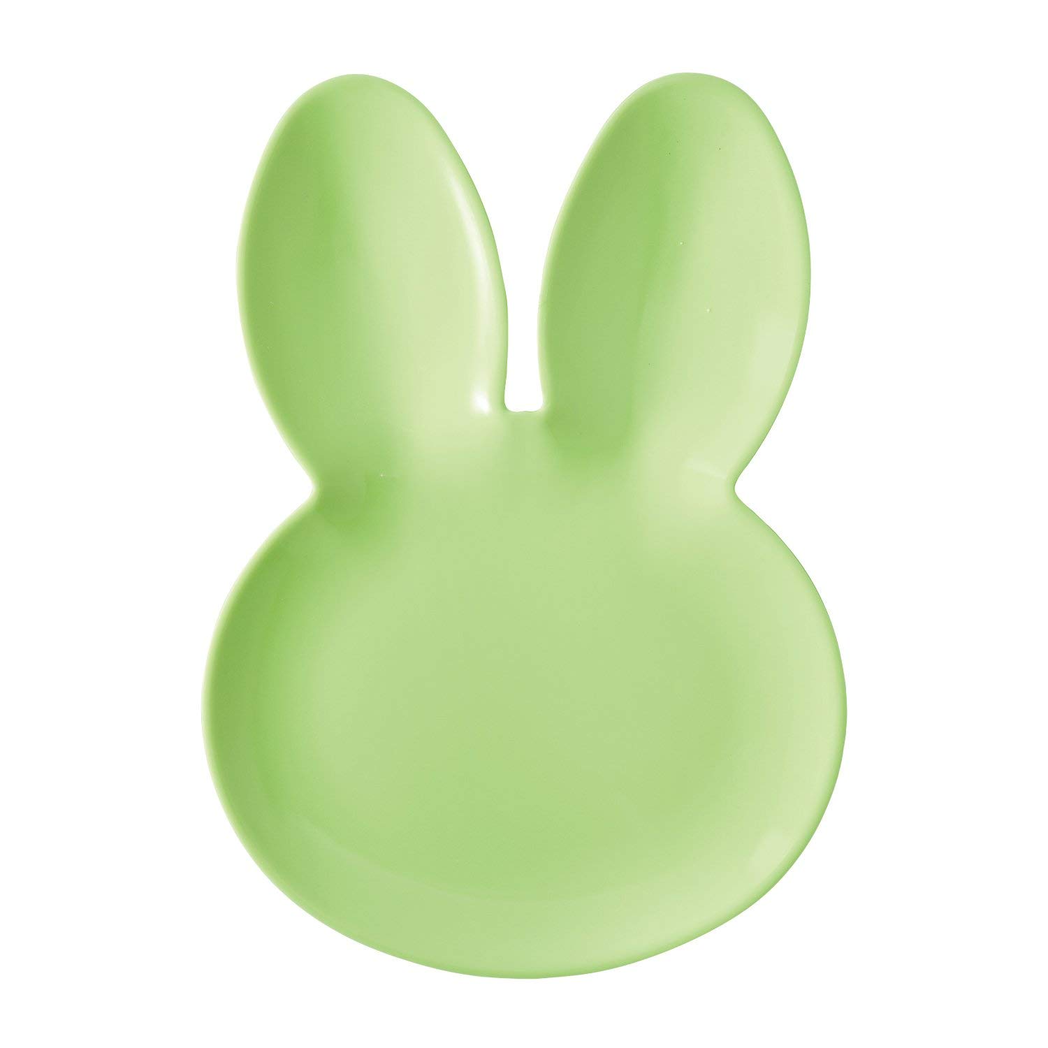 UPware Easter Bunny Melamine Plates - Bunny-Shaped 10 x 7.25 Inch Durable BPA-Free Dinner Plates Set of 4, Pastel Spring Decorations - Perfect for Easter Brunch, Party Tableware, Holiday Dining & Home Decor