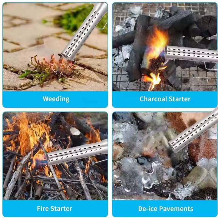 Electric Fire Starter for BBQ & Grill - Chemical-Free Charcoal & Smoker Lighter with Built-In Blower - Perfect Father's Day Gift (Silver) | Ideal for Camping, Backyard Grilling & Outdoor Cooking