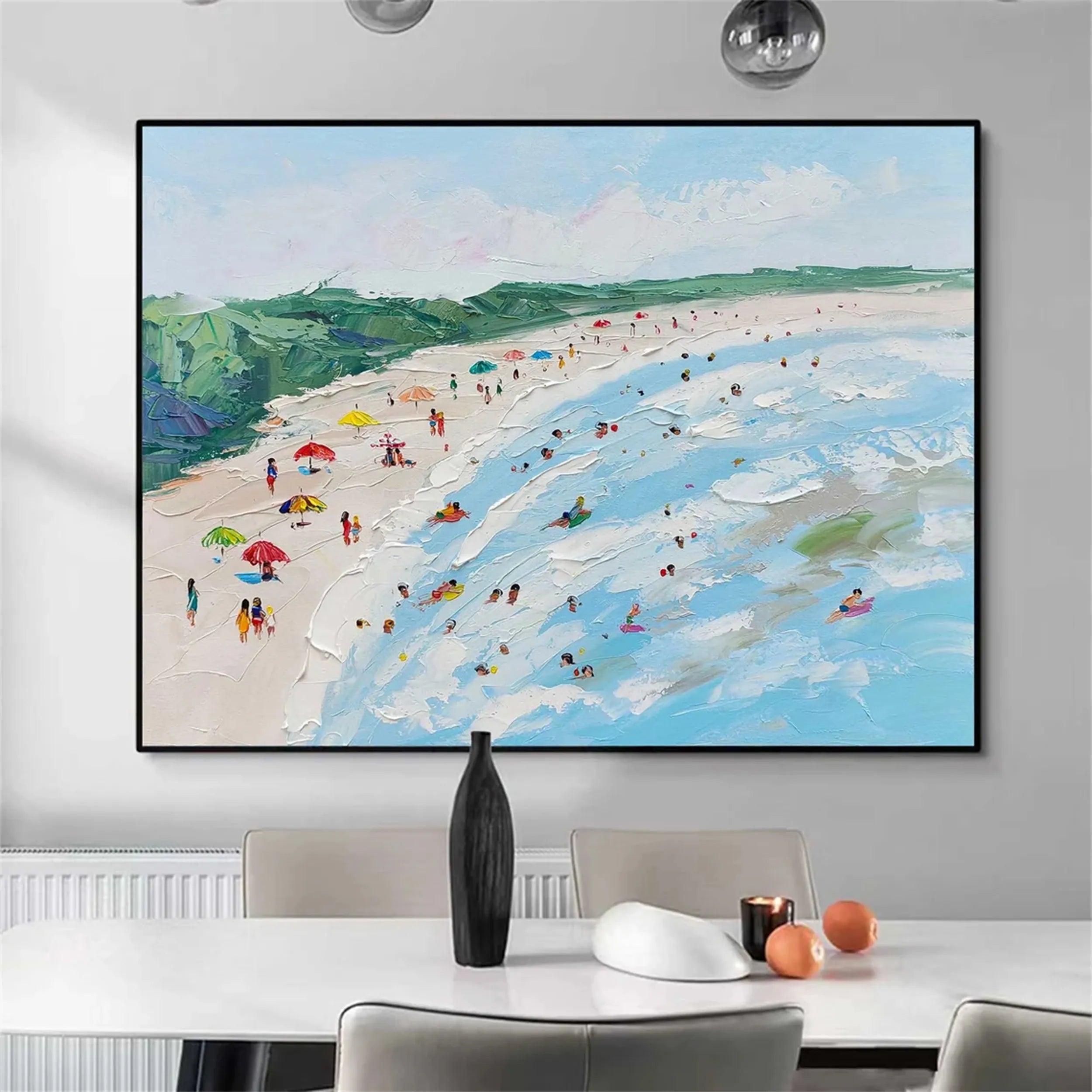 Ocean and Sky Painting #OS131 - Stunning Handmade Wall Art for Home & Office Decor - Perfect for Living Room, Bedroom, or Office Spaces