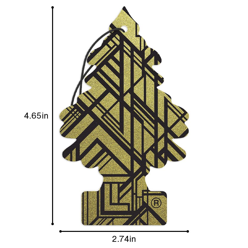 LITTLE TREES Car Air Fresheners - 24 Pack Hanging Tree Fresheners with Long Lasting Scent for Auto, Home & Office | Gold Color | Eliminates Odors in Vehicles, Closets & Small Spaces