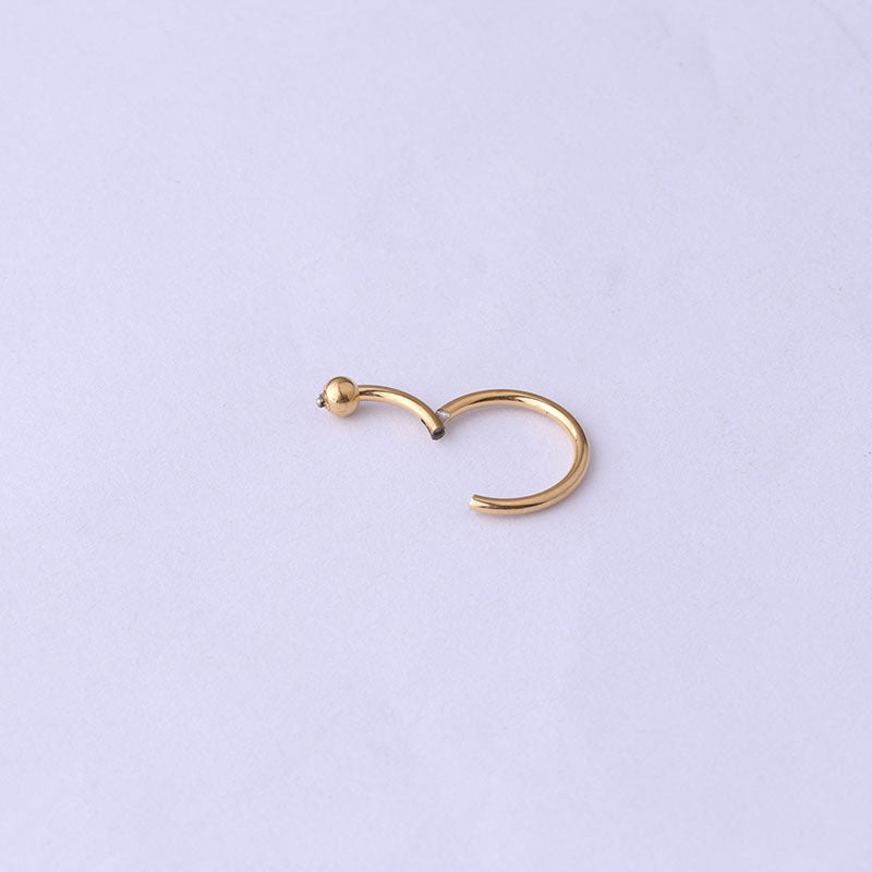 16G Surgical Steel Ball Hinged Septum Clicker Hoop Rings - Body Jewelry for Nose, Lip, Ear Piercing | Hypoallergenic & Comfortable for Daily Wear | HSPJ704