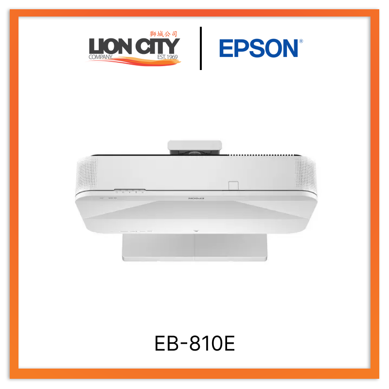 Epson EB-810E Laser Ultra Short Throw Projector - 5000 Lumens Brightness for Home Theater, Office Presentations & Classroom Learning