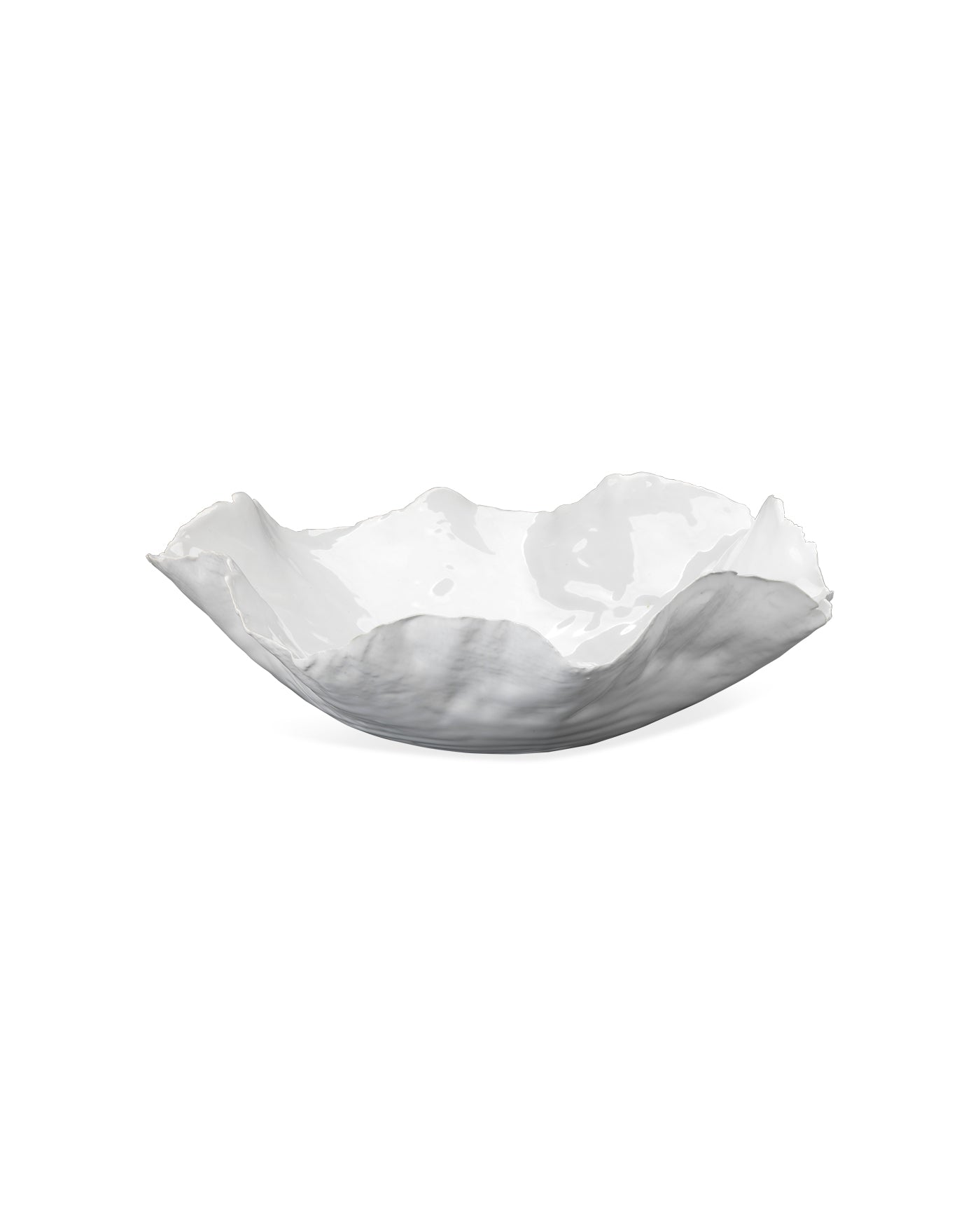 Large White Peony Bowl - Elegant Floral Serving Dish for Dining, Decor & Special Occasions
