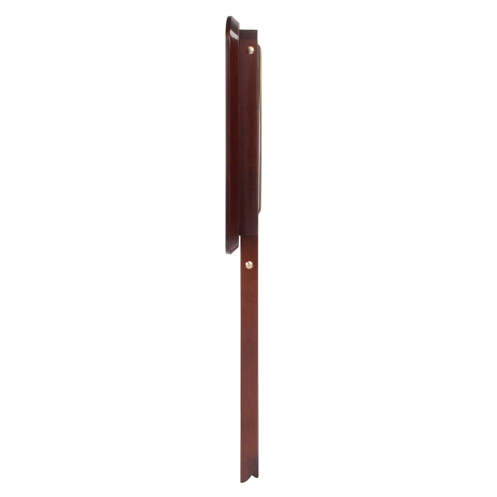 Winsome Darlene 2-Pack Foldable Snack Tables - 26 Inch Walnut Finish Side Tables for Living Room, Bedroom & Small Spaces - Perfect for Snacks, Drinks, Books & Laptop Use