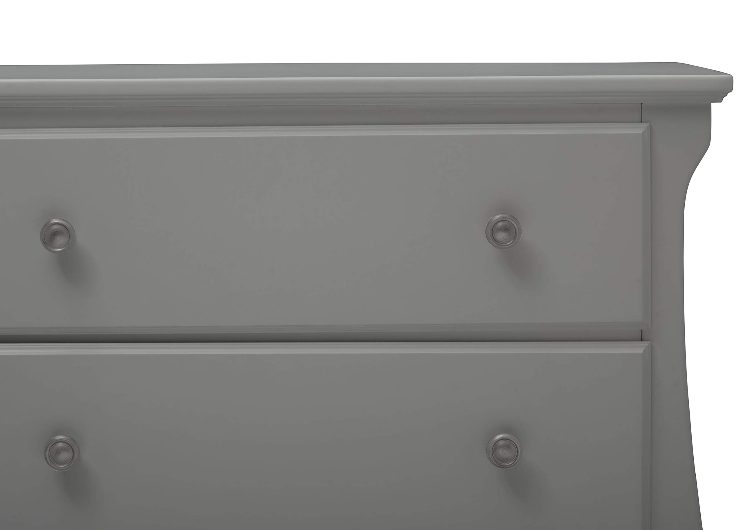 Delta Children Lancaster 3-Drawer Dresser with Changing Top - Greenguard Gold Certified Nursery Furniture, Gray - Perfect for Baby Room Organization & Diaper Changing Station