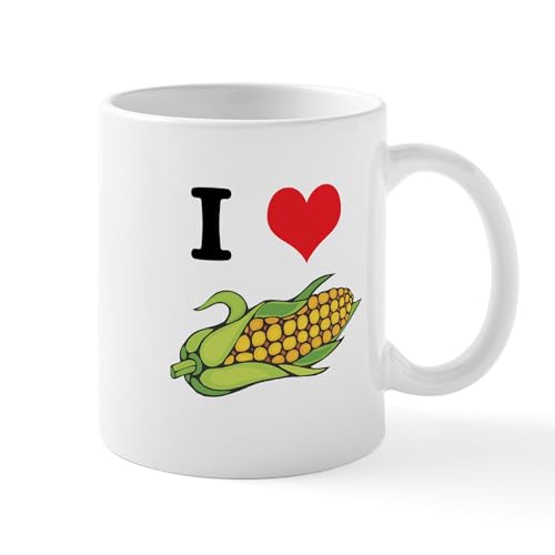 White - I Heart (Love) Corn (On The Cob) Mug