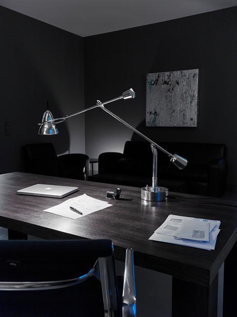TECNOLUMEN EB 27 Table Lamp - Bauhaus Style Desk Light with Chrome Finish | Perfect for Modern Living Room, Office, or Bedroom Lighting
