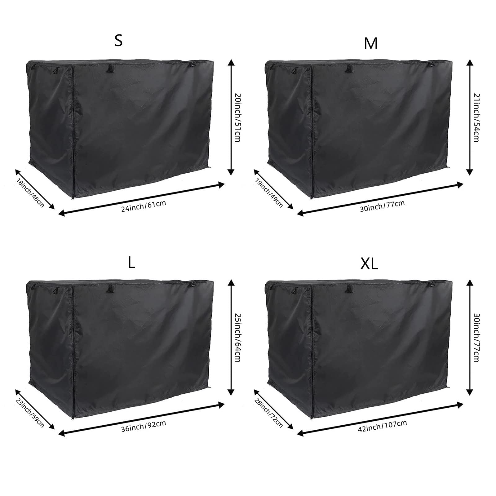 **Waterproof Breathable Dog Crate Cover for 24/30/36/42 Inch Kennels - Double Door, Anti-UV Shade, Durable Pet Kennel Cover - Perfect for Indoor/Outdoor Use, Travel, and Crate Training**