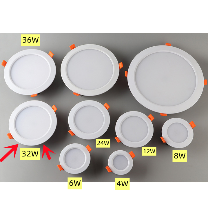 4 Pack RGBW Super Bright Recessed LED Downlights - 32W 24V Modern Round Ceiling Lights, Aluminum Housing for Indoor Use - Perfect for Hotels, Bars, Dance Rooms & Restaurants Lighting
