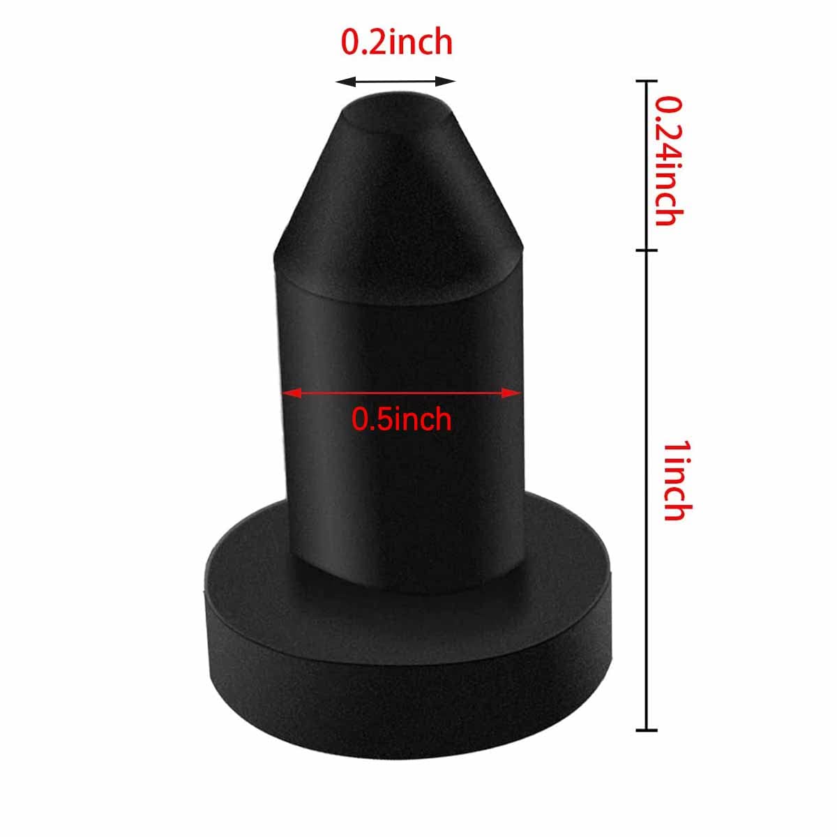 Premium Kayak Drain Plug Scupper Plugs - Universal Fit for Sun Dolphin Aruba 8 SS, Pedal Kayaks & Pelican Fishing Excursion 5 - Waterproof Boat Canoe Hole Stoppers (Black) - Ideal for Kayaking, Fishing & Water Sports