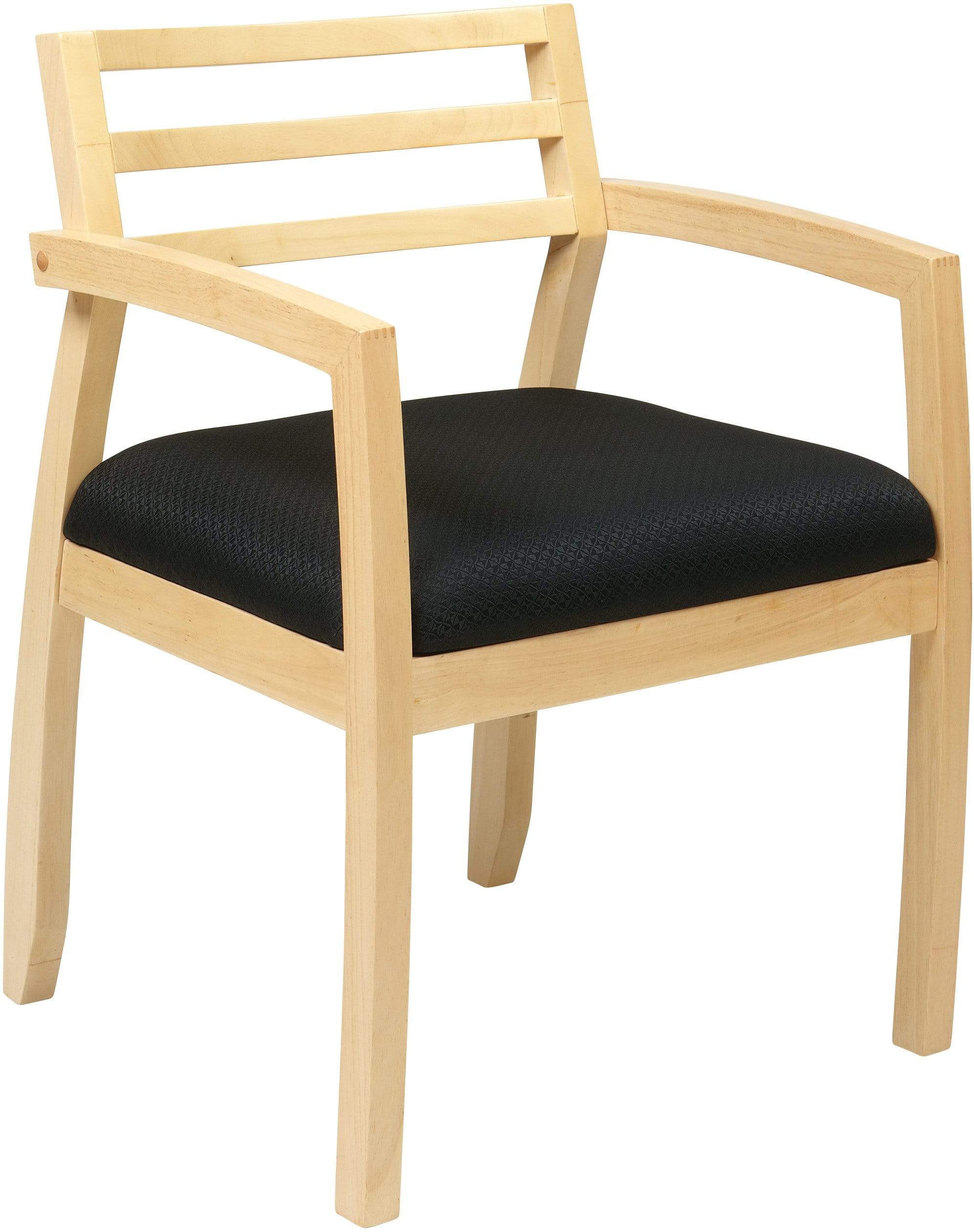 Office Star OSP Napa Guest Chair with Wood Back - Ergonomic Office Chair for Home & Business [NAP91] - Perfect for Reception Areas, Conference Rooms & Waiting Lounges