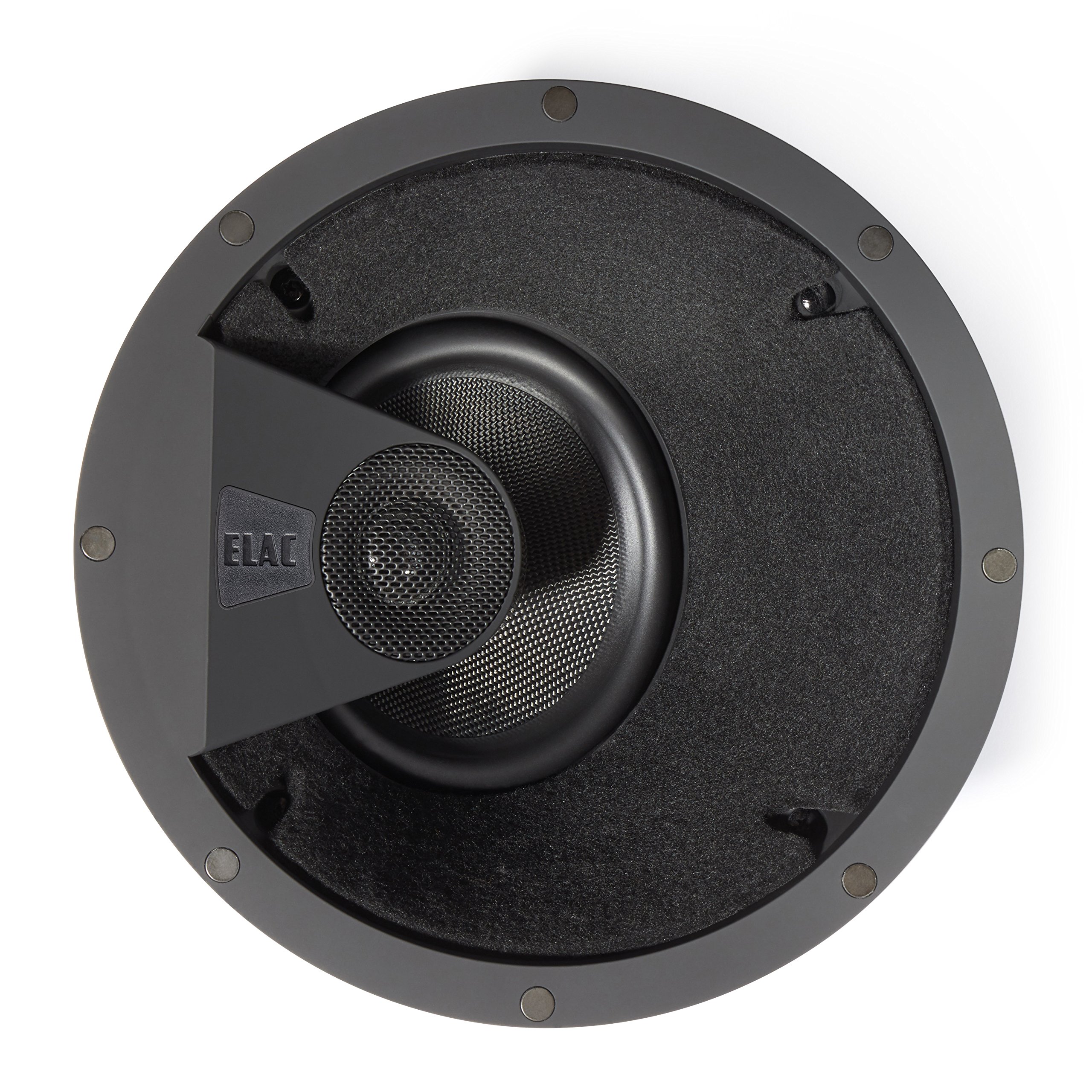 ELAC Debut IC-DT61-W In-Ceiling Home Theater Speaker - High Performance Custom Audio System for Dolby Atmos (Pair, Black) - Perfect for Home Theater, Living Room & Basement Entertainment Setup