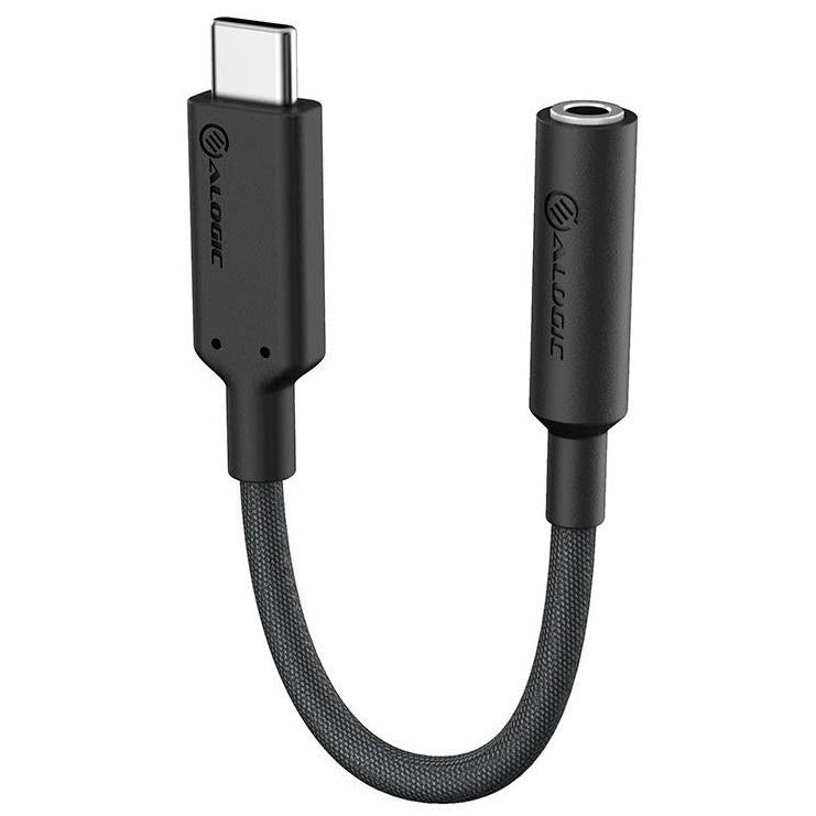 ALOGIC Elements Pro USB C to 3.5mm Audio Adapter - High Quality Digital to Analog Converter for iPhone 15, iPad Pro, MacBook - Perfect for Music, Gaming & Headphones (Black)