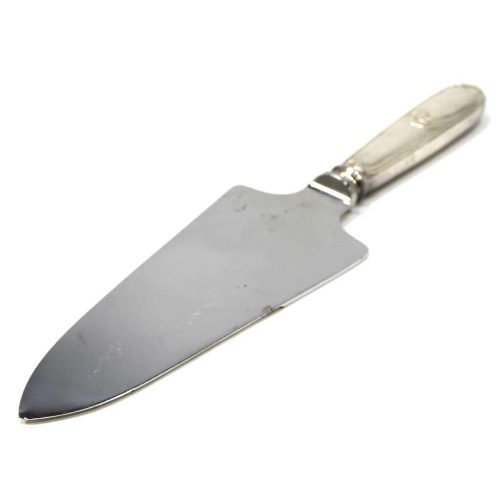 Vintage ERCUIS Silver Plated French Cake Serving Knife with Wave Pattern - Elegant Dessert Cutlery for Weddings, Parties & Tea Time