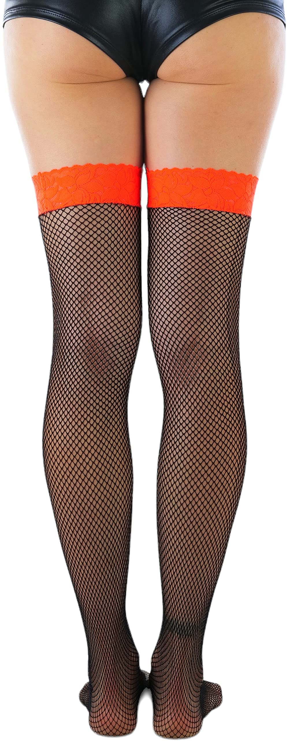 Stylish Women's Fishnet Thigh High Stockings - Bright & Vibrant Fashion Hosiery for Parties, Cosplay & Night Out