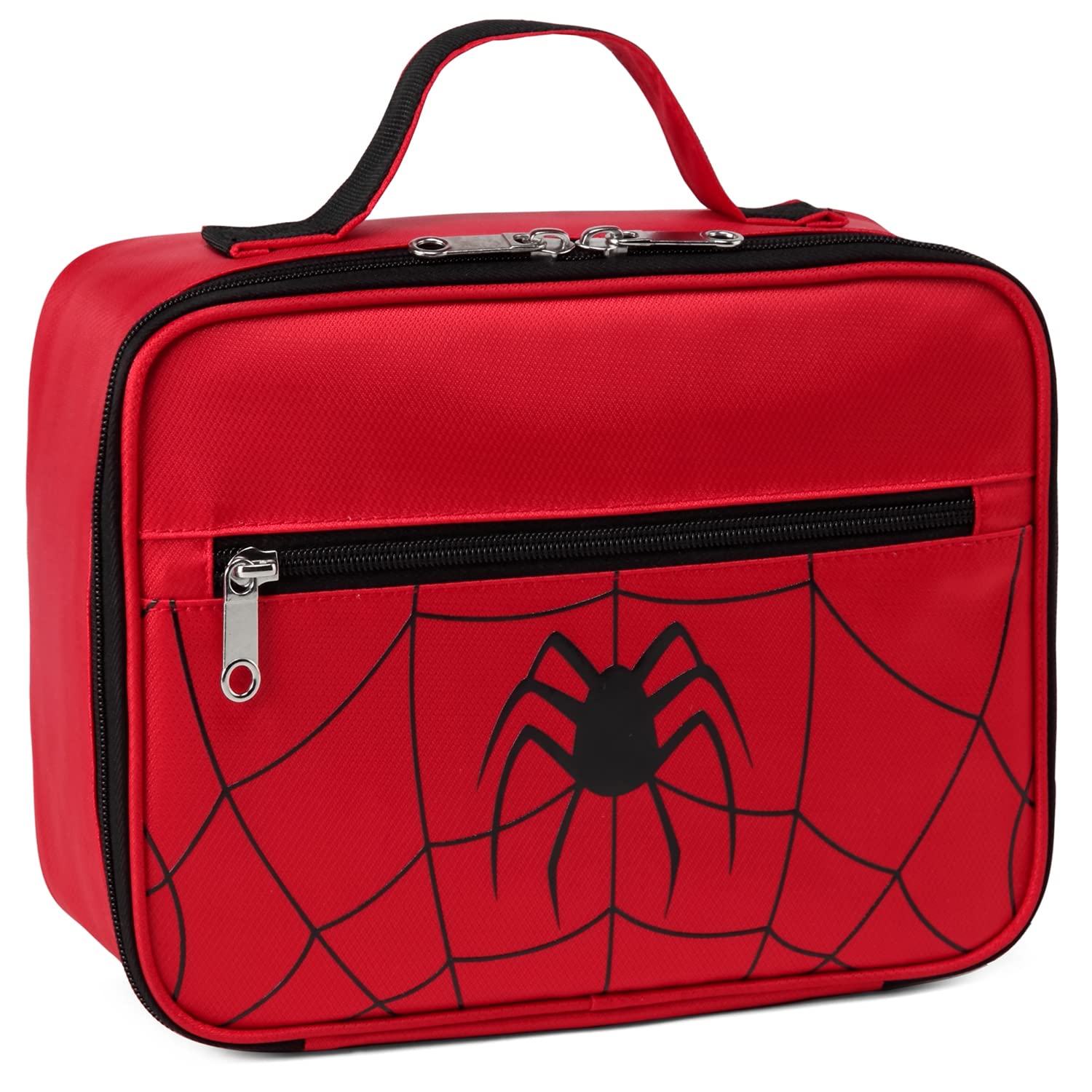 BLUEFAIRY Insulated Lunch Box for Boys & Kids - Leakproof School Lunch Bag for Elementary, Middle School & Kindergarten - Perfect for Daycare, Picnics & Outdoor Activities - Deep Red