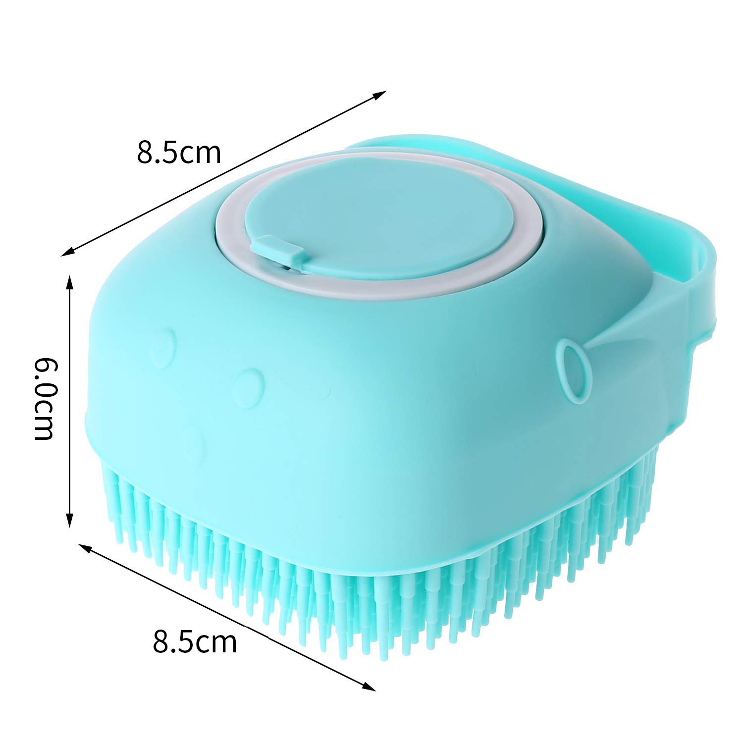 Eowhitu Silicone Body Brush for Shower & Bath - Exfoliating Massage Brush with Soap Dispenser - Dry Skin Scrubber for Men & Women - Blue - Perfect for Spa Days & Deep Cleansing at Home