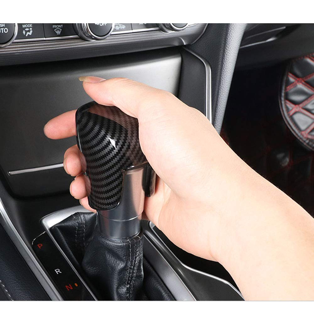 Premium ABS Carbon Fiber Gear Shift Knob Cover for Honda Accord 2018-2022 - Auto Transmission Interior Trim & Protection Accessory - Sleek Black Carbon Finish - Perfect for Car Enthusiasts & Daily Commuters
