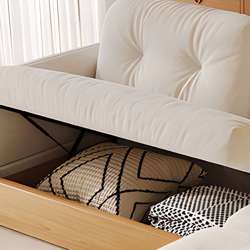 Trendy Solid Color Scratch-Resistant Sofa Couch with Storage - 3-Seater Modern Living Room Furniture for Small Spaces & Apartments