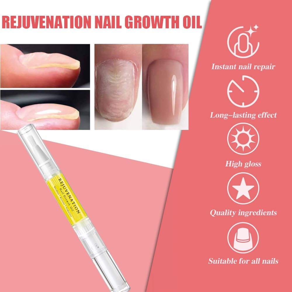 2024 Upgrade Nail Growth Oil Pen - Cuticle Care & Strengthener for Moisturizing & Brightening Nails - Salon & Home Use
