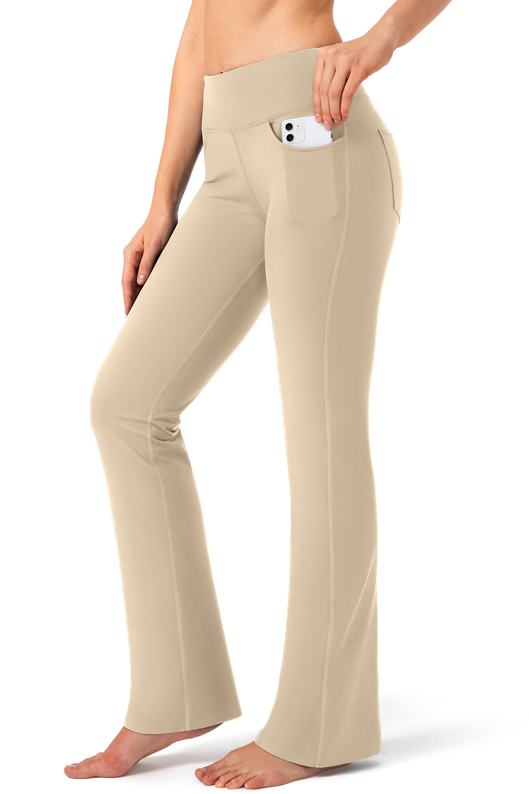 Gradual Women's High Waist Bootcut Yoga Pants with 4 Pockets - Professional Work Dress Pants for Office, Yoga & Casual Wear