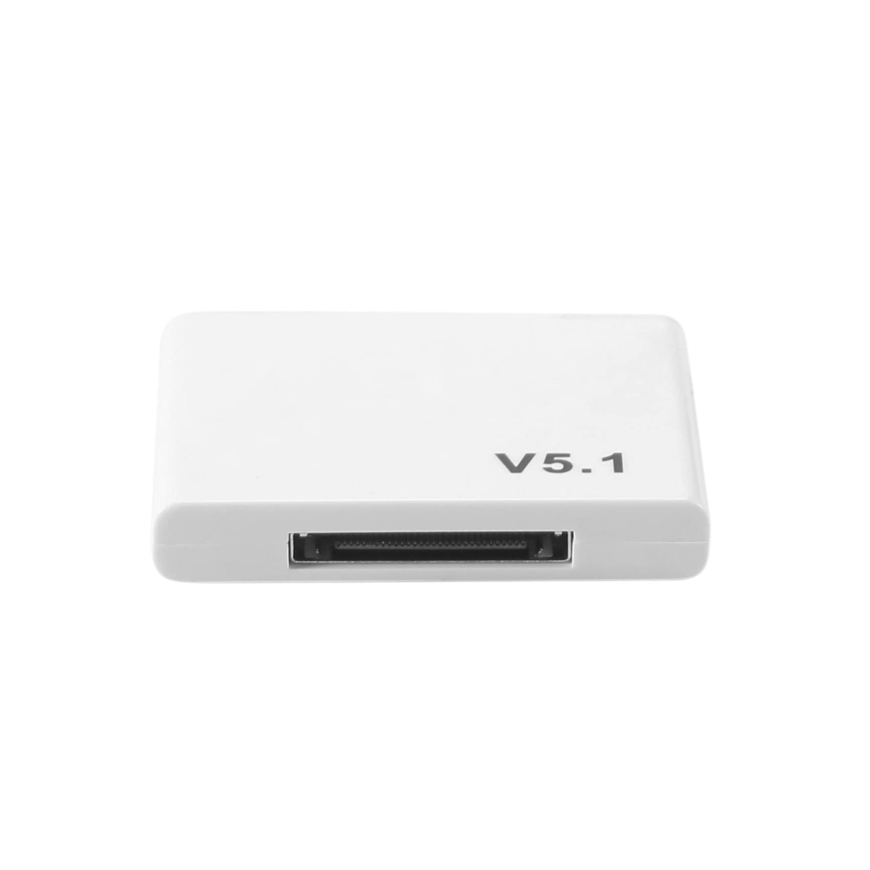 30 Pin Bluetooth 5.1 Audio Receiver - Wireless A2DP Adapter for 30Pin Speakers | Mini Bluetooth Transmitter for Home/Car Audio | White