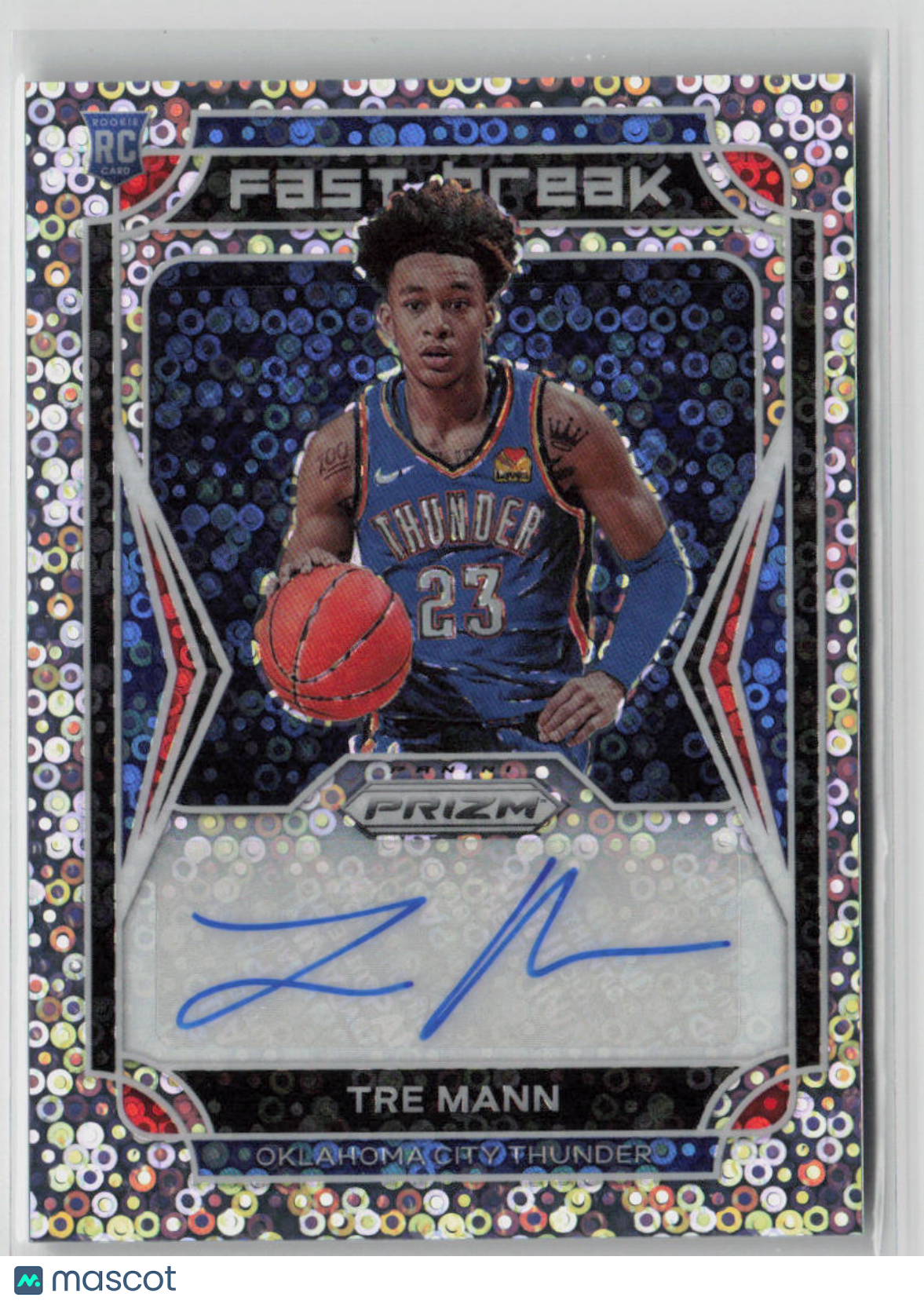 2021-22 Panini Prizm Fast Break Tre Mann Rookie Auto Card #FBR TRE - NBA Basketball Collectible for Fans & Investors, Perfect for Trading, Displaying, and Memorabilia Collections