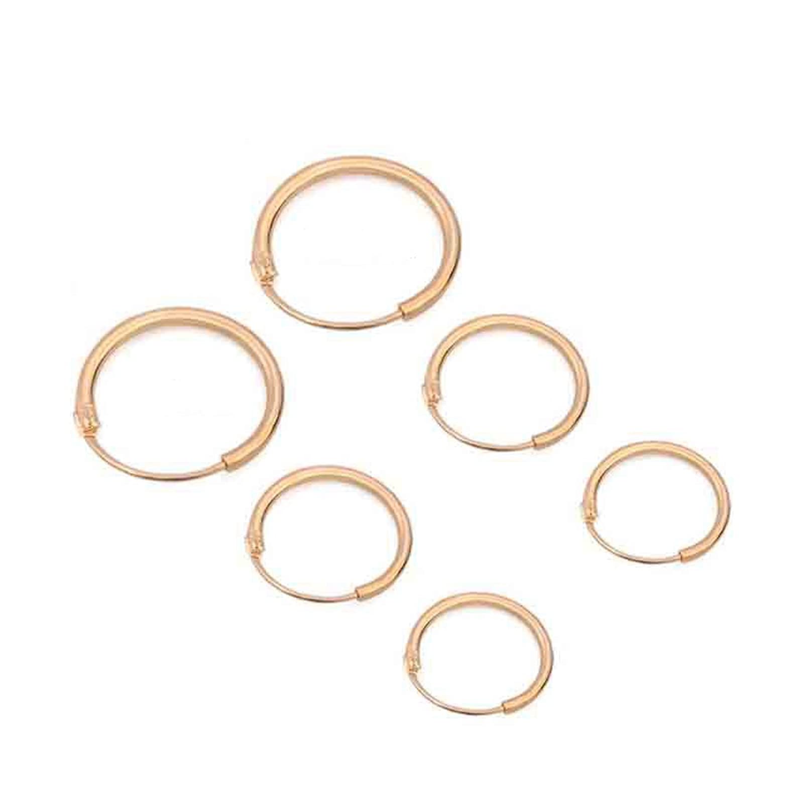 3 Pairs Small Round Circle Earrings for Women - Simple Ear Shape Punk & Hip-Hop Jewelry (Silver) | Perfect for Casual Wear, Parties & Gifts