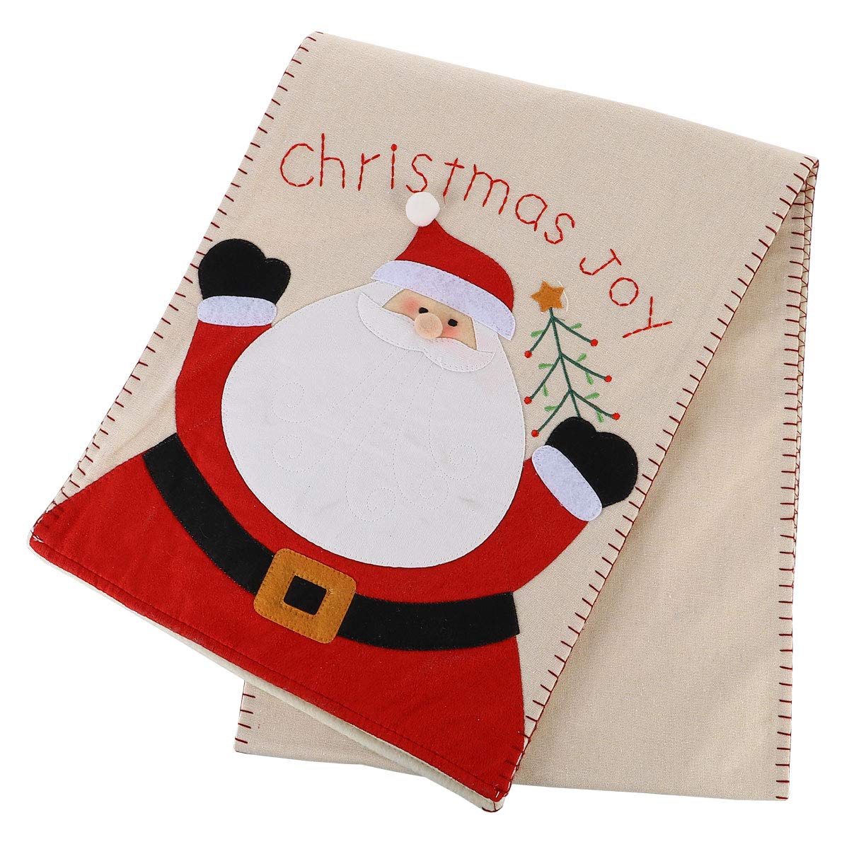 Festive Christmas Linen Table Runner - Elegant Holiday Dining Table Mat for Christmas Decorations & Party Accessories | Perfect for Holiday Dinners, Family Gatherings & Festive Home Decor